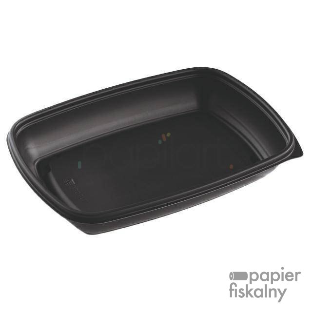 Pojemnik czarny 900ml prostokąt 23x17x50 75 szt.