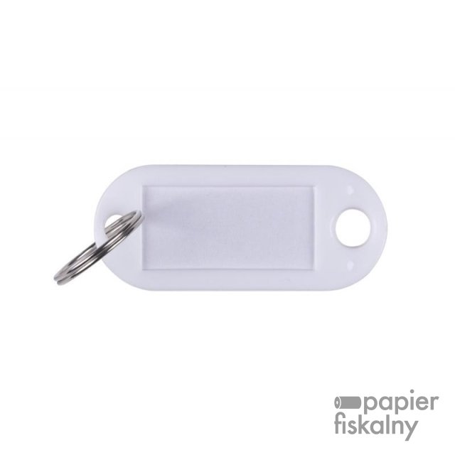 Zawieszki na klucze Q-CONNECT, 50x22mm, 100 szt., białe