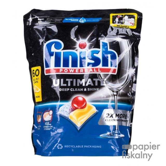 Tabletki do zmywarki FINISH Ultimate All in One, 60 szt., lemon