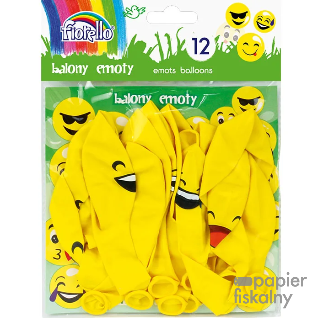 Balony 12 PARTY FIORELLO, Emotikony, 12 szt FIORELLO 170-2328 SALE