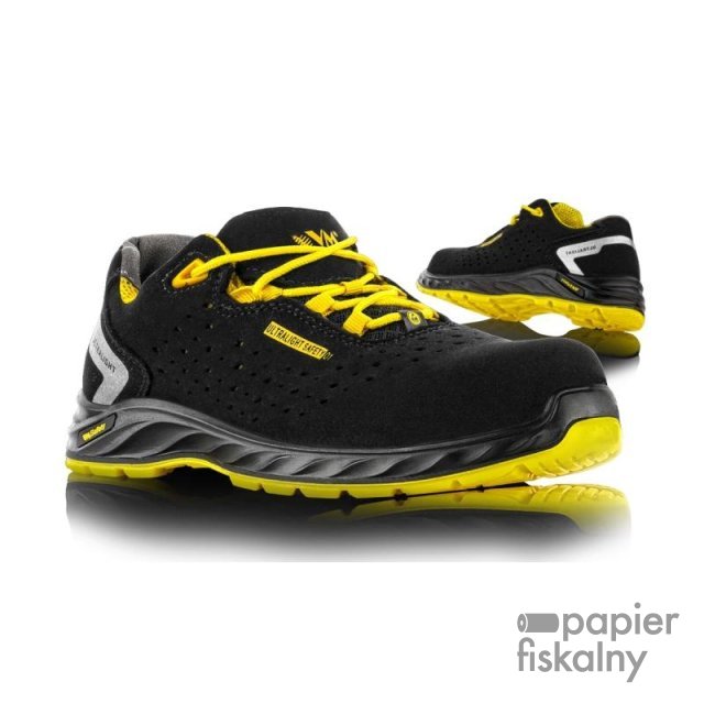 Półbuty ochronne VM FOOTWEAR Chicago 2285-S1PL ESD, rozm. 45, czarno-żółte