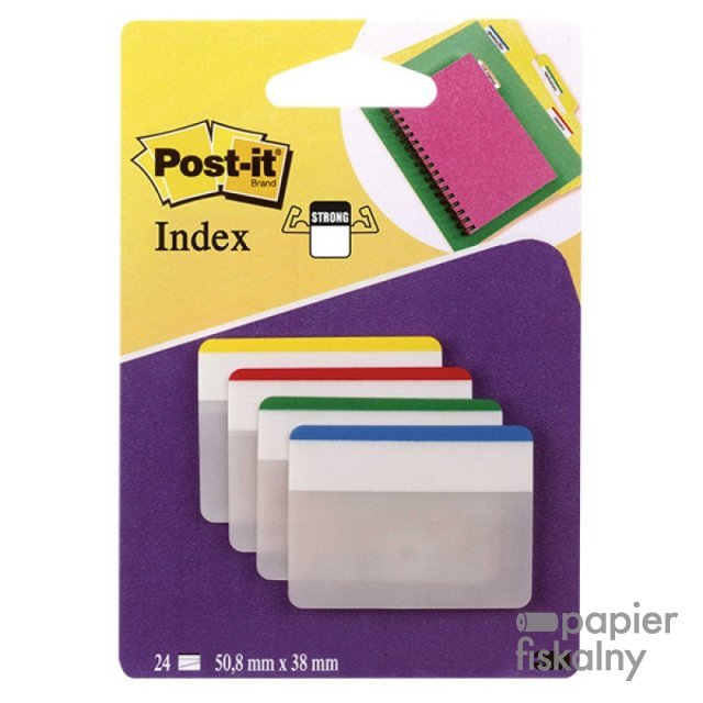 Zakładki indeksujące POST-IT® do archiwizacji (686-F1), PP, proste, 50,8x38,1mm, 4x6 kart., mix kolorów