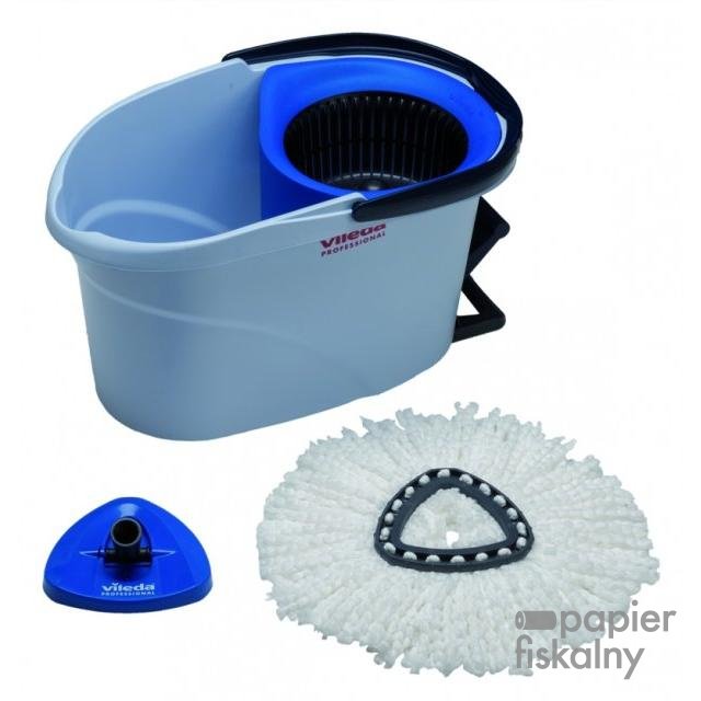 Zestaw VILEDA PROFESSIONAL UltraSpin Mini, wiadro z wyciskarką i podstawą mopa, niebieski