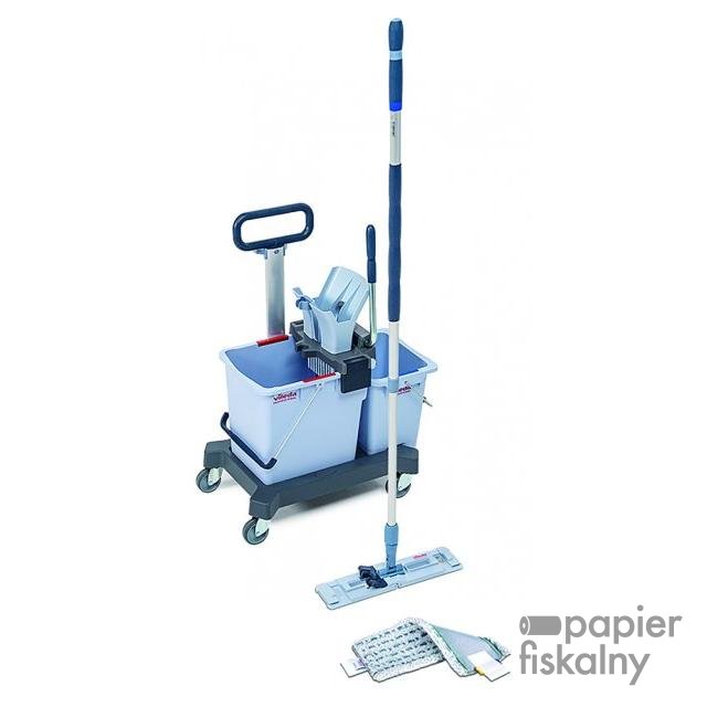 Zestaw VILEDA Professional UltraSpeed Pro Ready to Go, wózek dwuwiaderkowy, kij teleskopowy, wkład r-MicroLite Max mop
