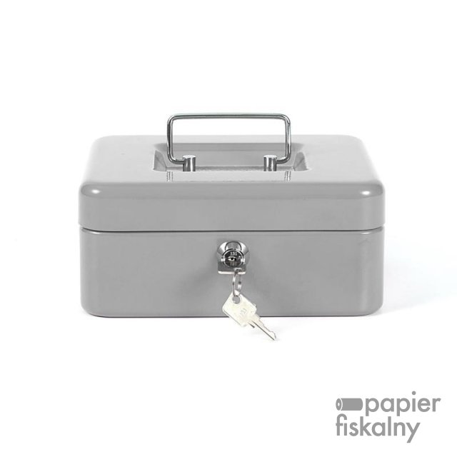 Kasetka na pieniądze Q-CONNECT, średnia, 205x160x90mm, srebrna