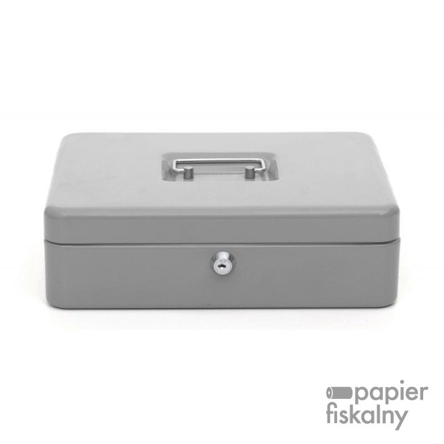 Kasetka na pieniądze Q-CONNECT, ekstra duża, 330x235x90mm, srebrna