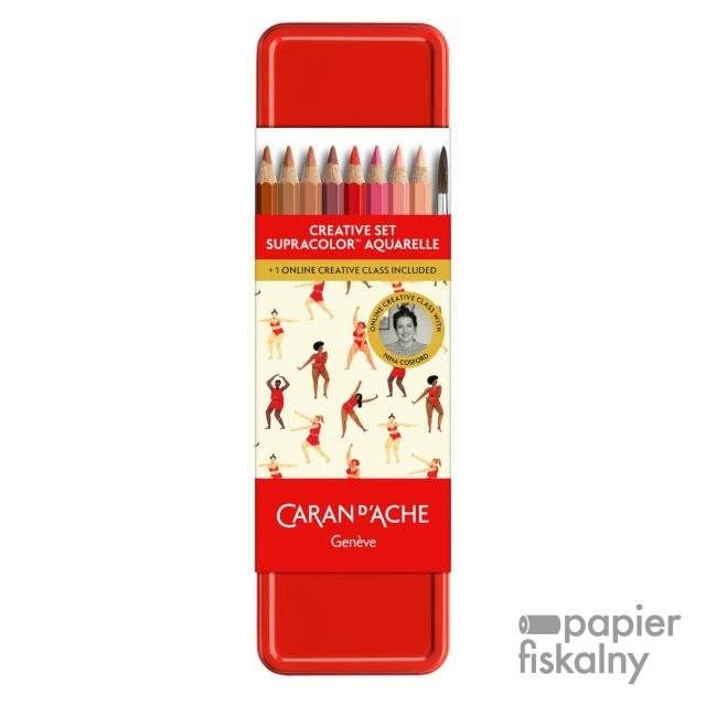 Kredki CARAN D'ACHE Supracolor Nina Cosford, 12 szt., w pudełku, mix kolorów