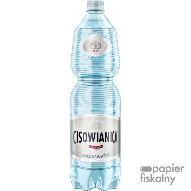 Woda Cisowianka, lekko-gazowana, butelka plastikowa, 1,5l, kaucja