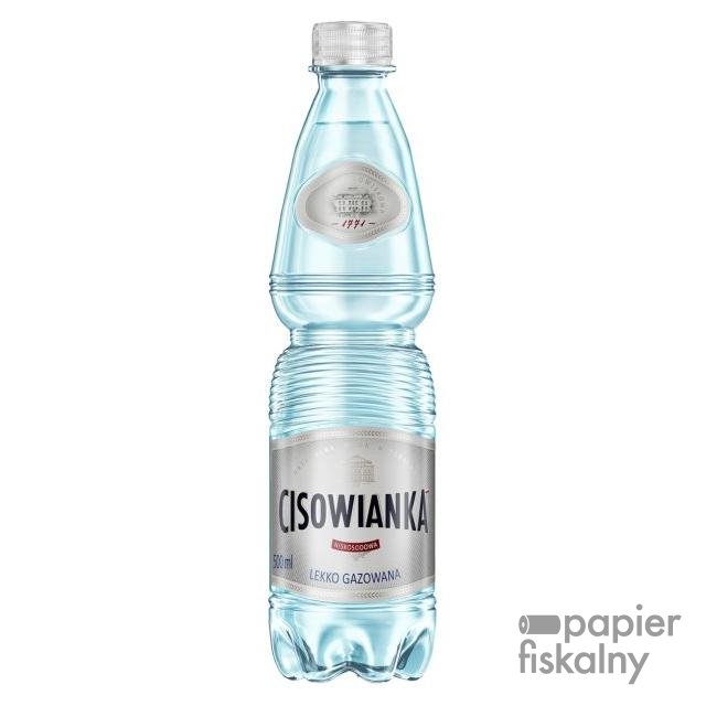 Woda Cisowianka, lekko-gazowana, butelka plastikowa, 0,5l, kaucja