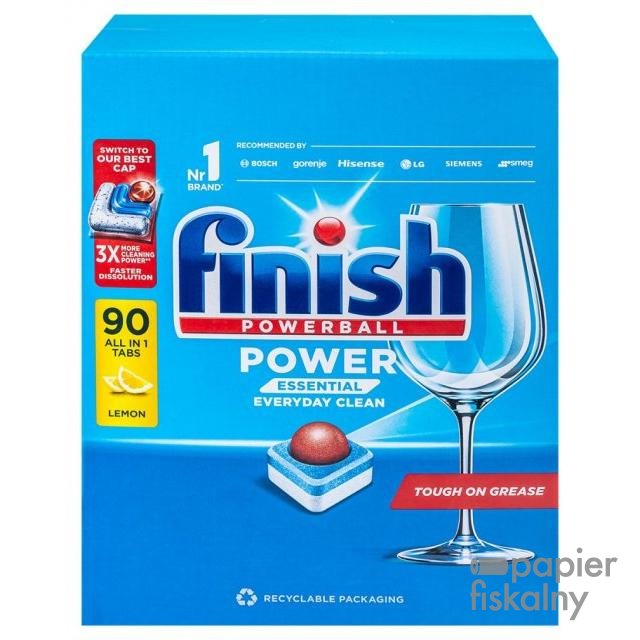 Tabletki do zmywarki FINISH Power Essential, 90szt., lemon
