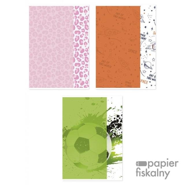 Zeszyt szkolny GIMBOO, A4, w kratkę, 60 kart., 70gsm, mix wzorów