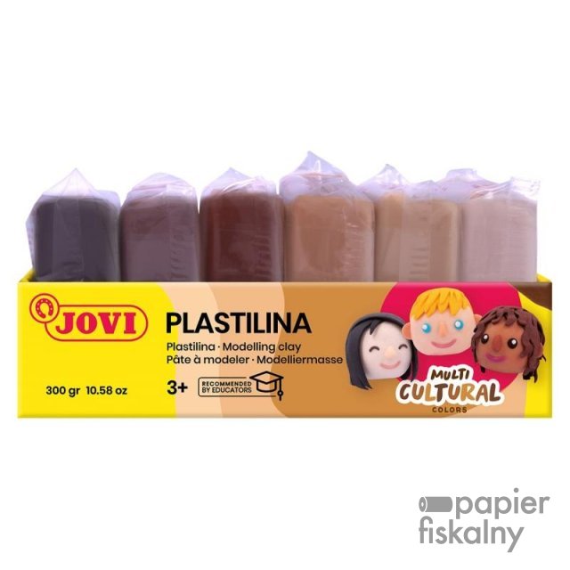 Zestaw plasteliny JOVI, 6x50g, kolory wielokulturowe, mix kolorów