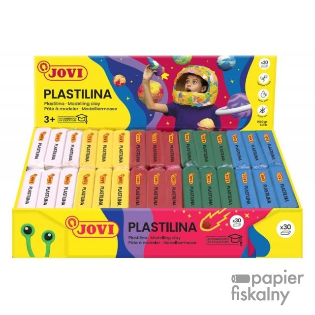 Display plasteliny JOVI, 30x50g, 6x5 kolorów, mix kolorów