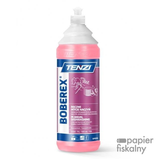 Płyn do mycia naczyń TENZI, zapach gumy balonowej, Boberex, 1l