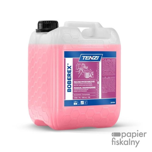 Płyn do mycia naczyń TENZI, zapach gumy balonowej, Boberex, 5l