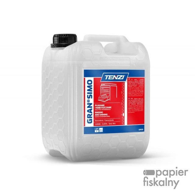 Koncentrat do nabłyszczania naczyń w zmywarkach TENZI, Gran Simo, 5l