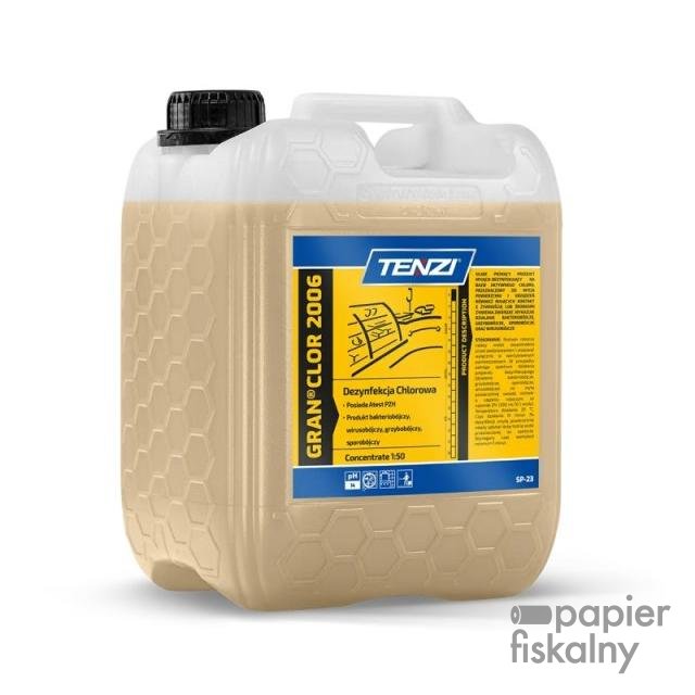 Koncentrat do mycia i dezynfekcji z aktywnym chlorem TENZI, Granclor 2006, 5l