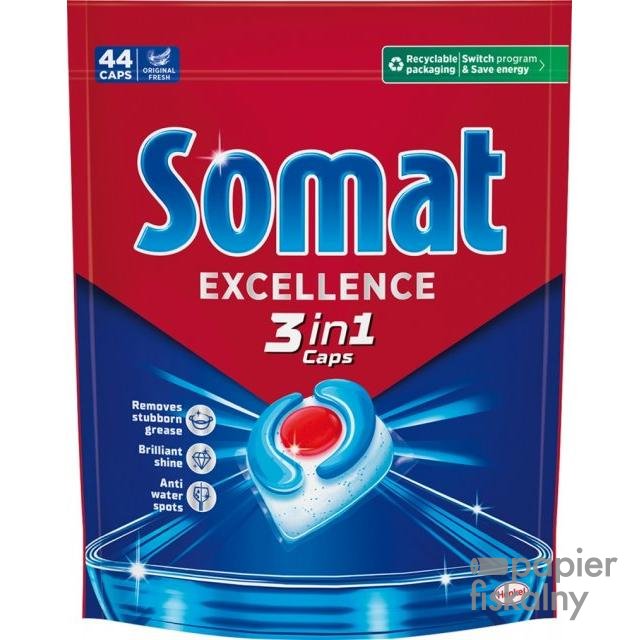 Kapsułki do zmywarki SOMAT Excellence 3w1, 44 szt., lemon