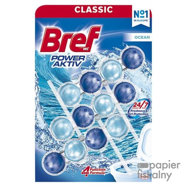 Kulki myjąco-zapachowe do toalet BREF Power Aktiv Ocean, 3x50g