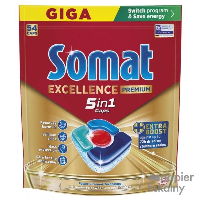 Kapsułki do zmywarki SOMAT Excellence Premium 5w1, 54 szt.
