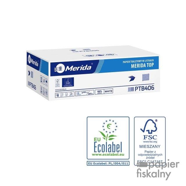 Merida papier toaletowy w listkach 9000szt