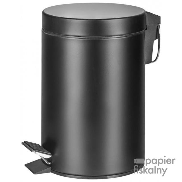 Kosz ze stopką Donau Home, wolnoopadający, 3l, czarny