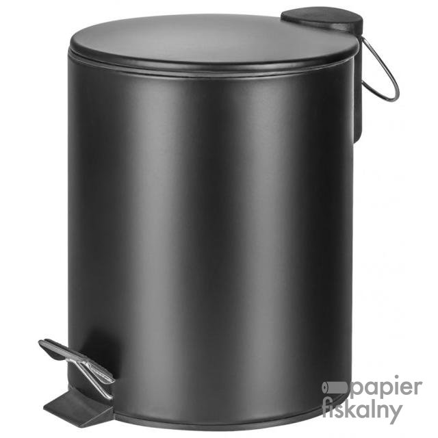 Kosz ze stopką Donau Home Modern, wolnoopadający, 5l, czarny