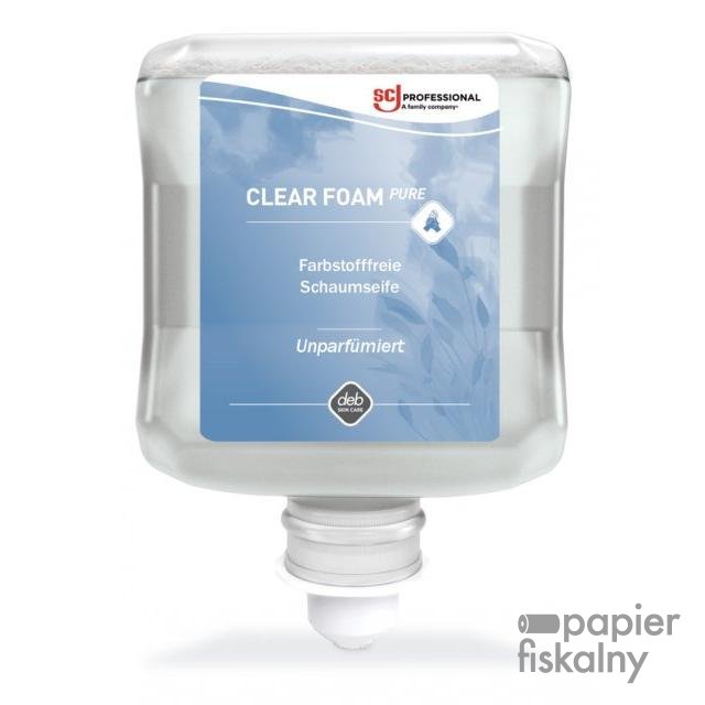 Mydło w pianie DEB Clear Foam Pure, wkład do dozownika, 1l, bezzapachowe