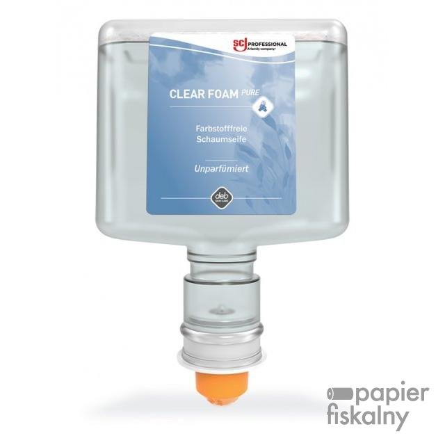 Mydło w pianie DEB Clear Foam Pure, wkład do dozownika bezdotykowego, 1,2l, bezzapachowe