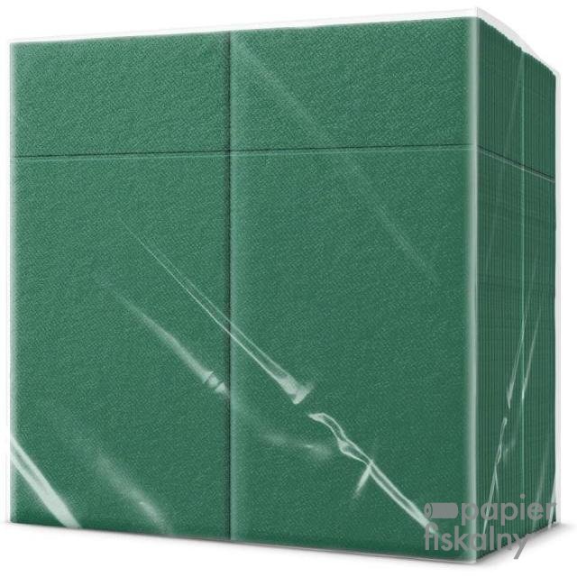 Kieszonki na sztućce Airlaid 1/8 Pocket 40x40 cm Unicolor Dark Green 50szt