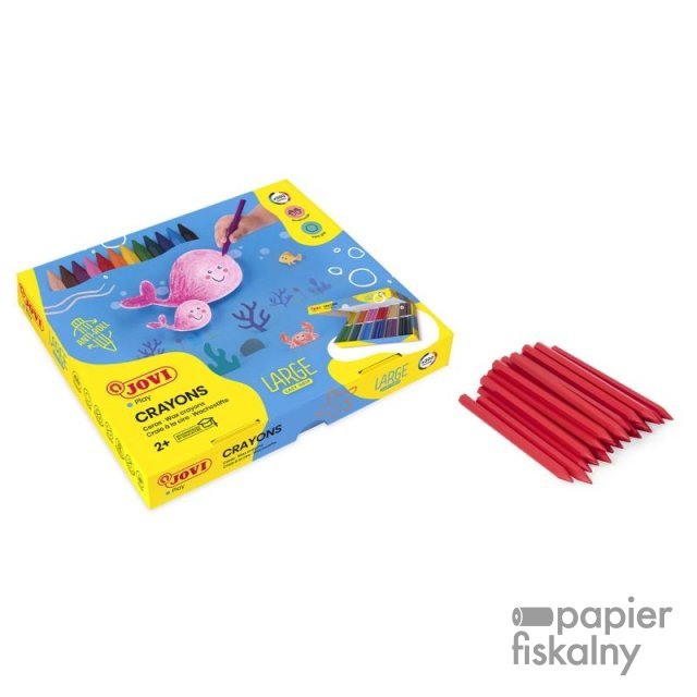 Kredki plastikowe JOVI Large Easy Grip, sześciokątne, 300 szt., mix kolorów