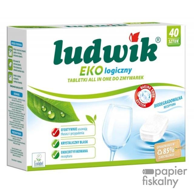 Ekologiczne tabletki do zmywarek All in 1 LUDWIK, 40 szt.
