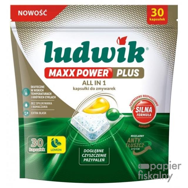 Kapsułki do zmywarek Maxx Power LUDWIK, 30 szt., lemon