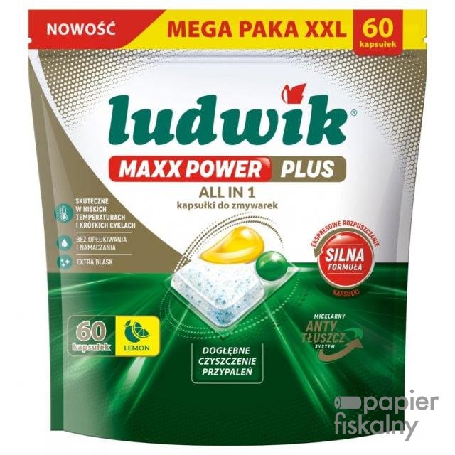 Kapsułki do zmywarek Maxx Power LUDWIK, 60 szt., lemon