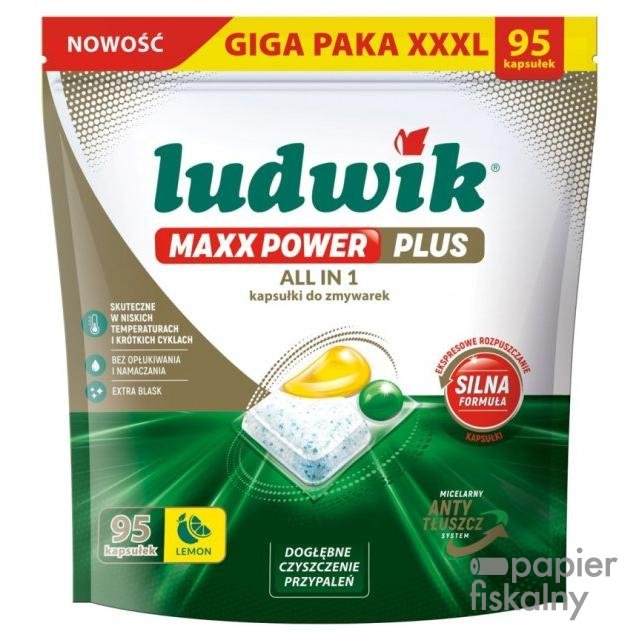 Kapsułki do zmywarek Maxx Power LUDWIK, 95 szt., lemon
