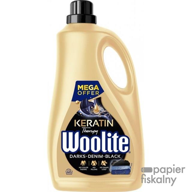 Płyn do prania czarnych i jeansowych tkanin WOOLITE z keratyną, 60 prań, 3,6l