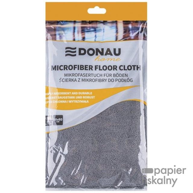 Ścierka do podłogi z mikrofibry DONAU HOME, 50 × 60cm, 1 szt., szara