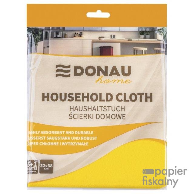 Ścierka domowa DONAU HOME, 32 × 38cm, 5+1 szt., mix kolorów