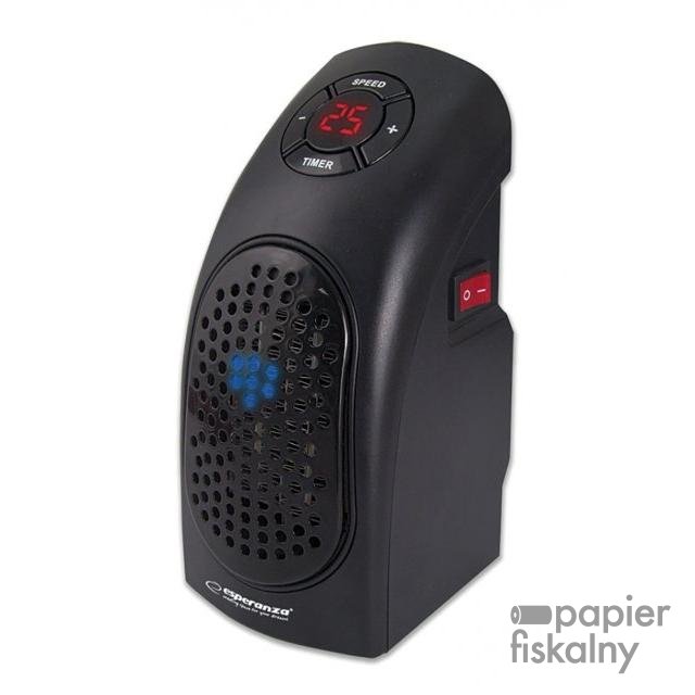 Mini grzejnik ESPERANZA Kalahari, 400W, czarny